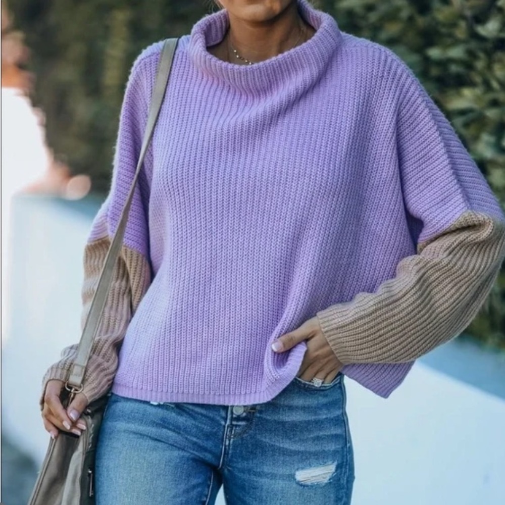 Lumiere Color Block Sweater Large - image 2